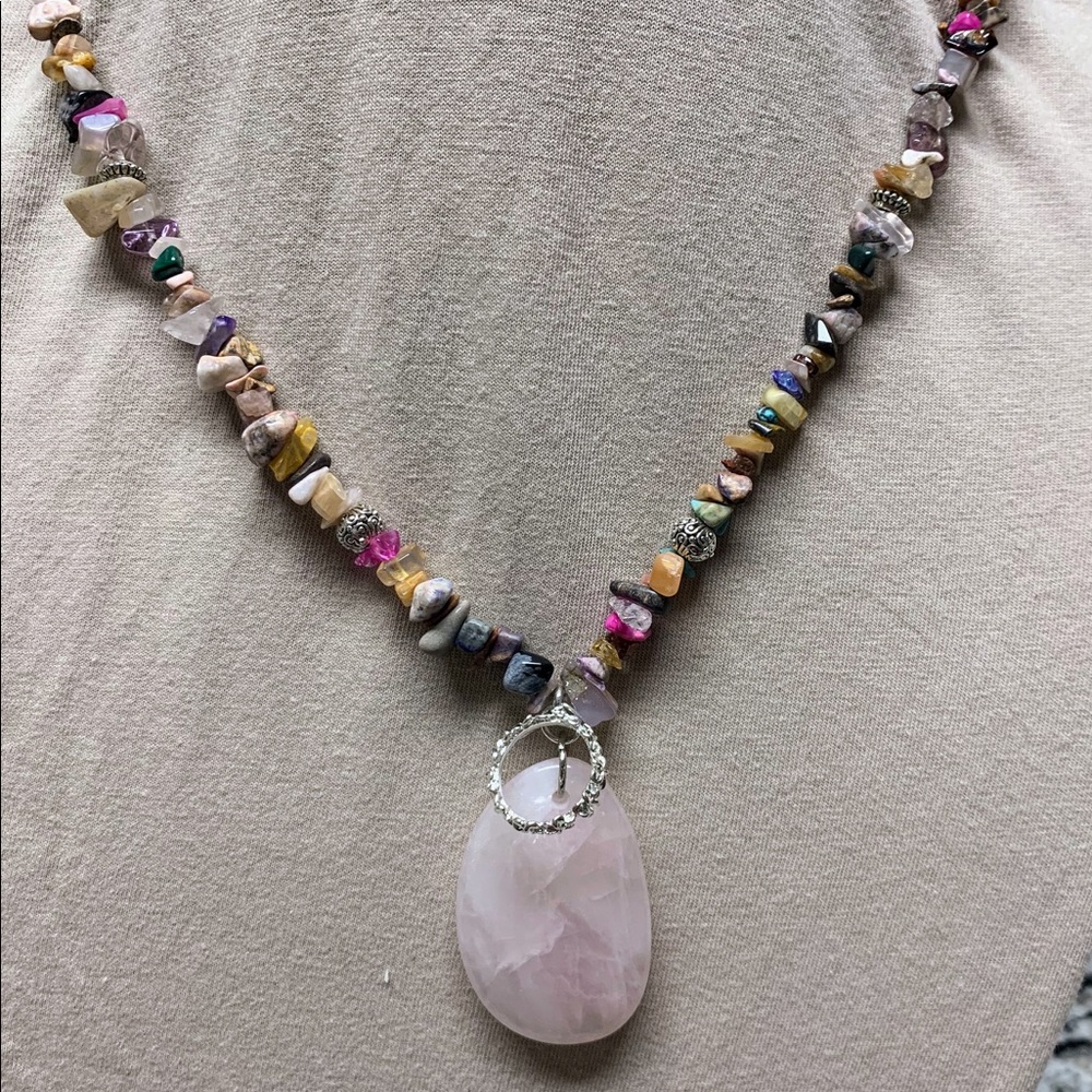 Choker to Rope Gemstone Necklace - Picture 5 of 6